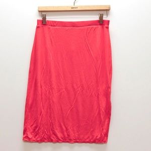 Max Studio Jersey Pencil Skirt Coral Pink Sz S NWT